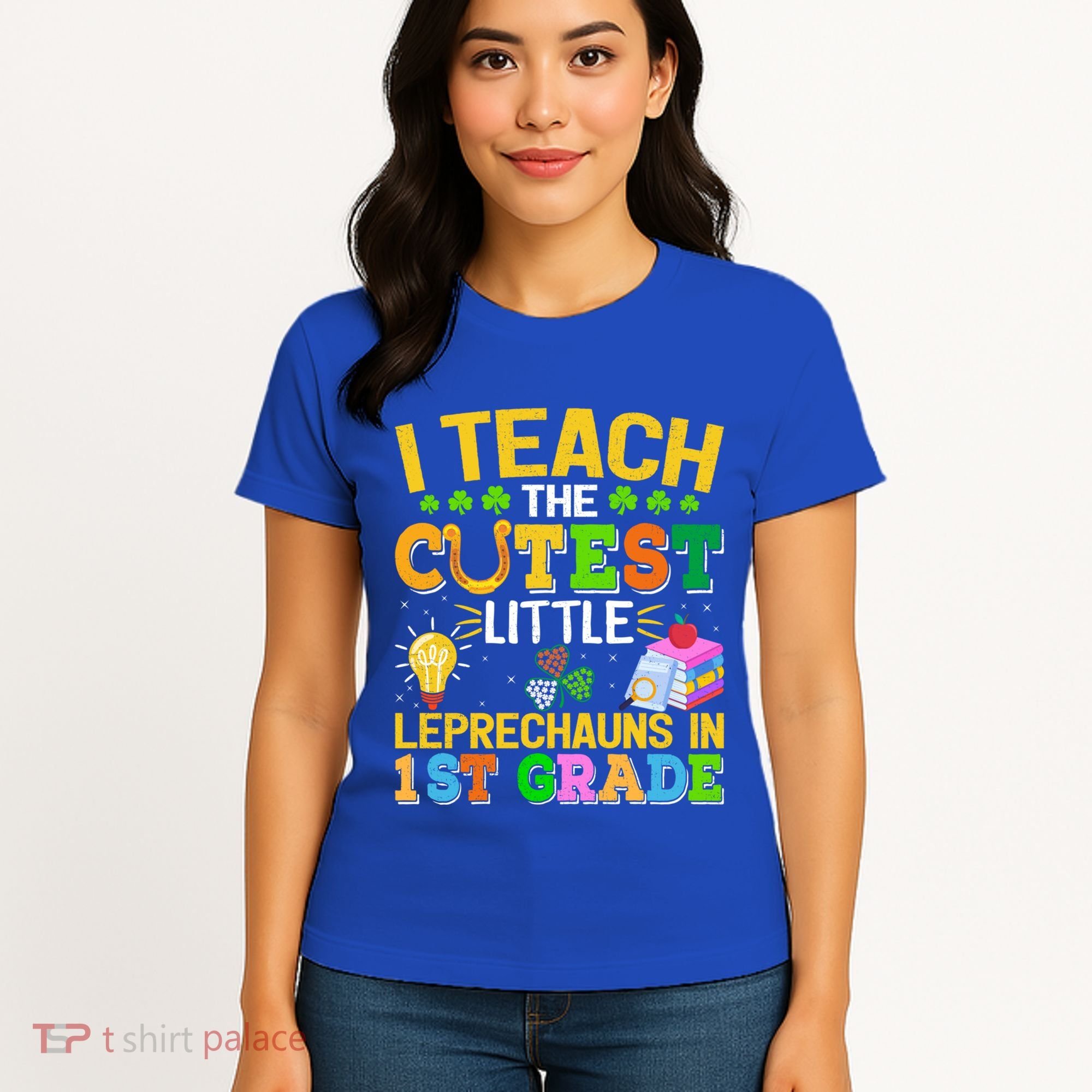 I Teach The Cutest Leprechauns In 1st Grade St PatrickS Day Great Gift Women's T-Shirt