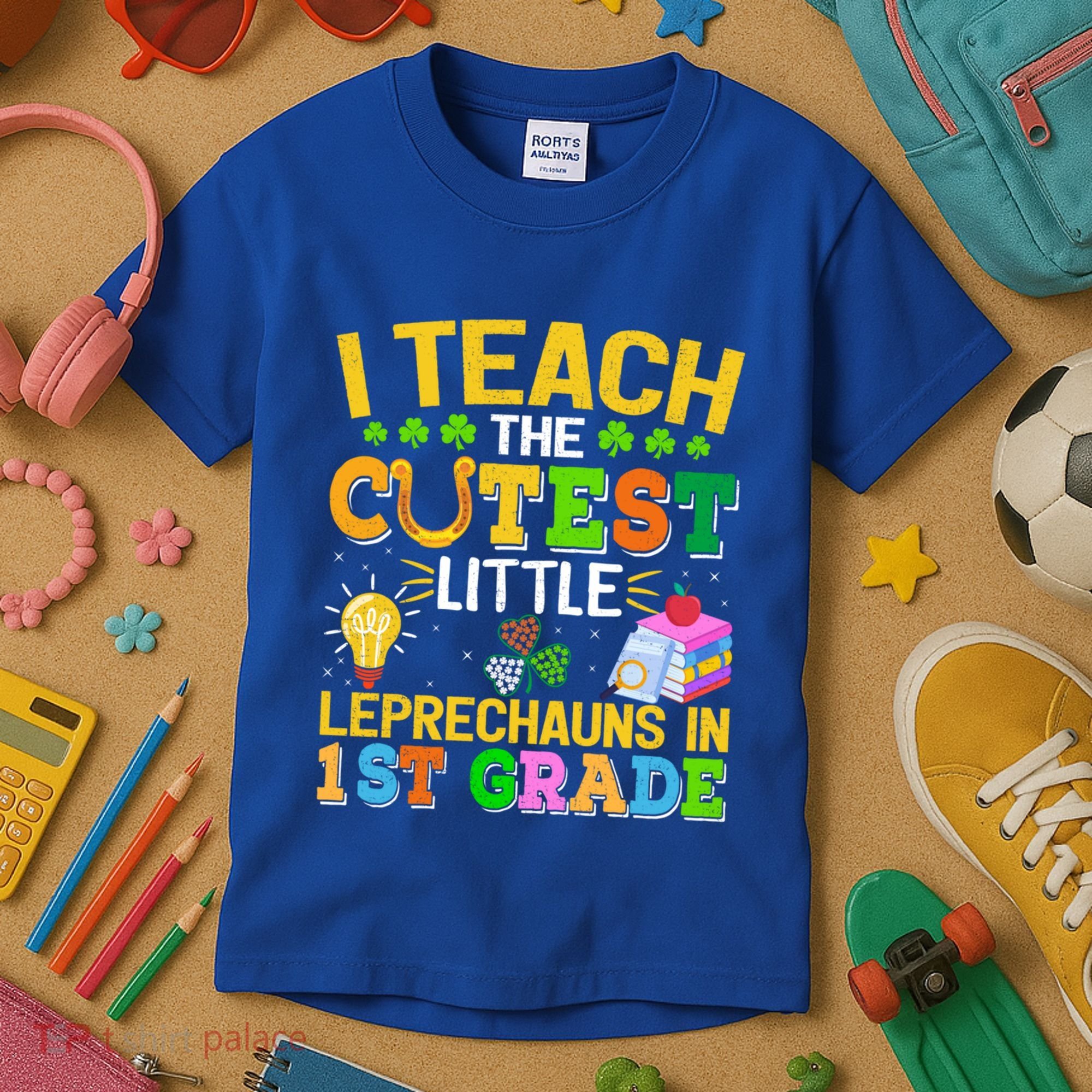 I Teach The Cutest Leprechauns In 1st Grade St PatrickS Day Great Gift Kids T-Shirt