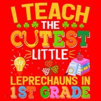 I Teach The Cutest Leprechauns In 1st Grade St PatrickS Day Great Gift Santa Hat thumb 1