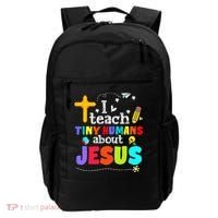 I Teach Tiny Humans About Jesus Sunday School Teacher Bible Backpack thumb 0