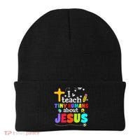 I Teach Tiny Humans About Jesus Sunday School Teacher Bible Beanie thumb 0