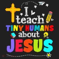 I Teach Tiny Humans About Jesus Sunday School Teacher Bible Beanie thumb 2
