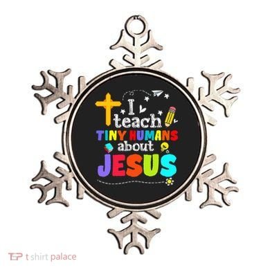 I Teach Tiny Humans About Jesus Sunday School Teacher Bible Ornament