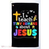 I Teach Tiny Humans About Jesus Sunday School Teacher Bible Golf Towel thumb 0