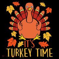 It's Turkey Time Thanksgiving For Women Falling Leaf Women's Hoodie thumb 2