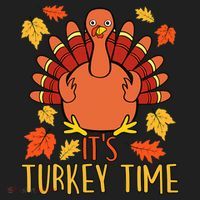 It's Turkey Time Thanksgiving For Women Falling Leaf Hat thumb 2