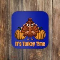 Its Turkey Time Thanksgiving Party Turkey Day Reunion Autumn Cool Gift Coaster thumb 0