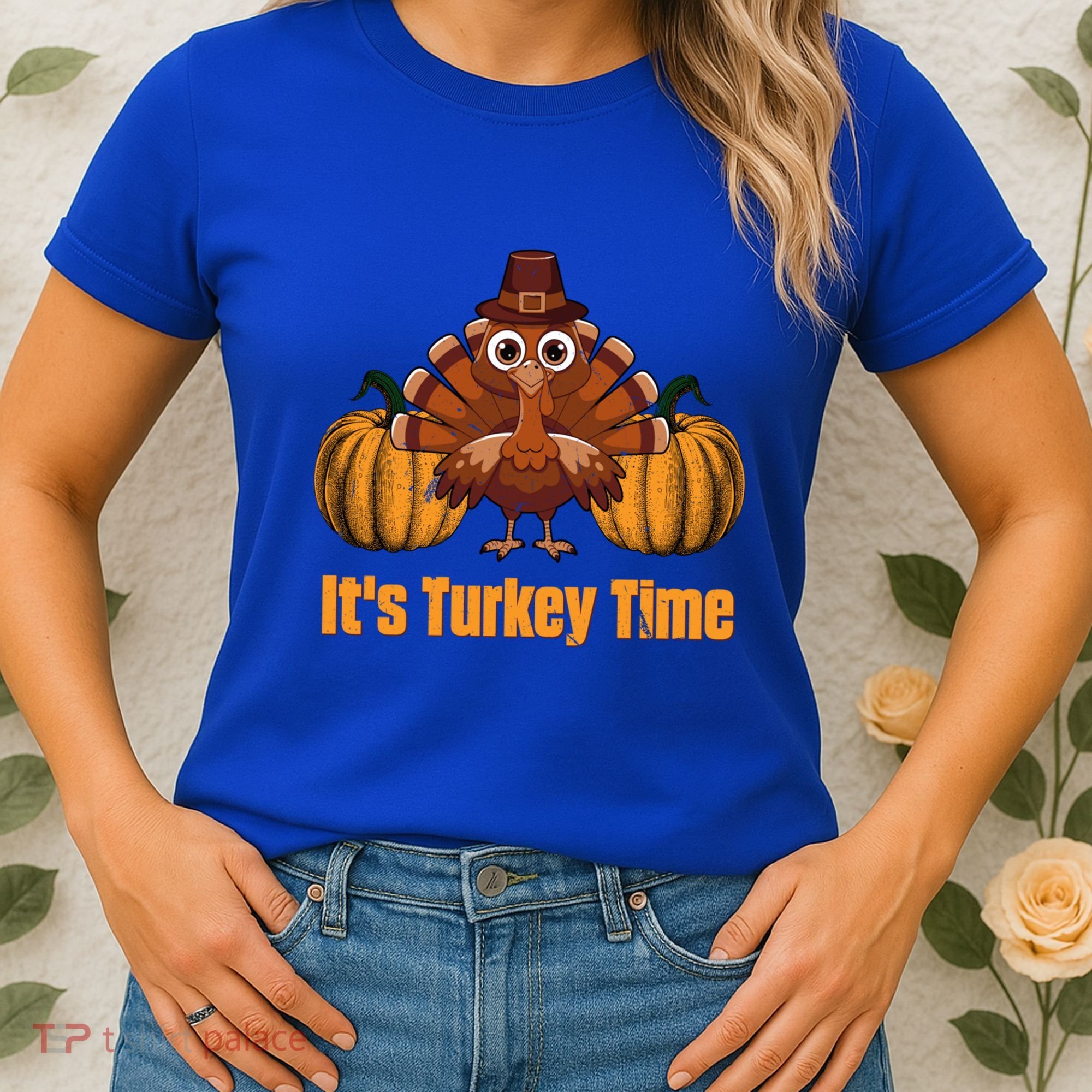Its Turkey Time Thanksgiving Party Turkey Day Reunion Autumn Cool Gift Women's T-Shirt