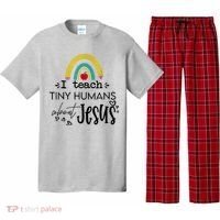 I Teach Tiny Humans About Jesus Sunday School Teacher Pajama Set thumb 0