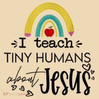 I Teach Tiny Humans About Jesus Sunday School Teacher Tote Bag thumb 4