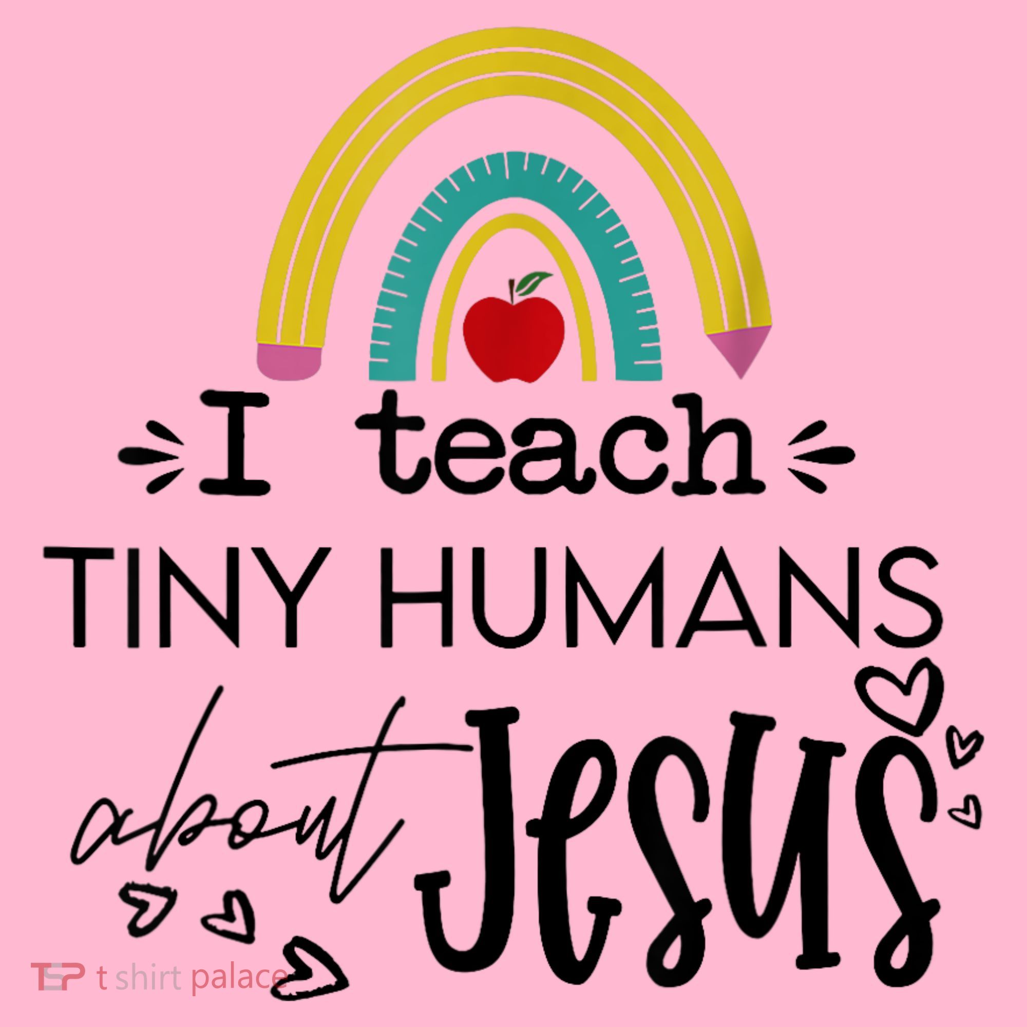 I Teach Tiny Humans About Jesus Sunday School Teacher Coaster