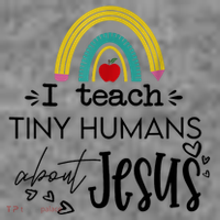 I Teach Tiny Humans About Jesus Sunday School Teacher Toddler Hoodie thumb 2