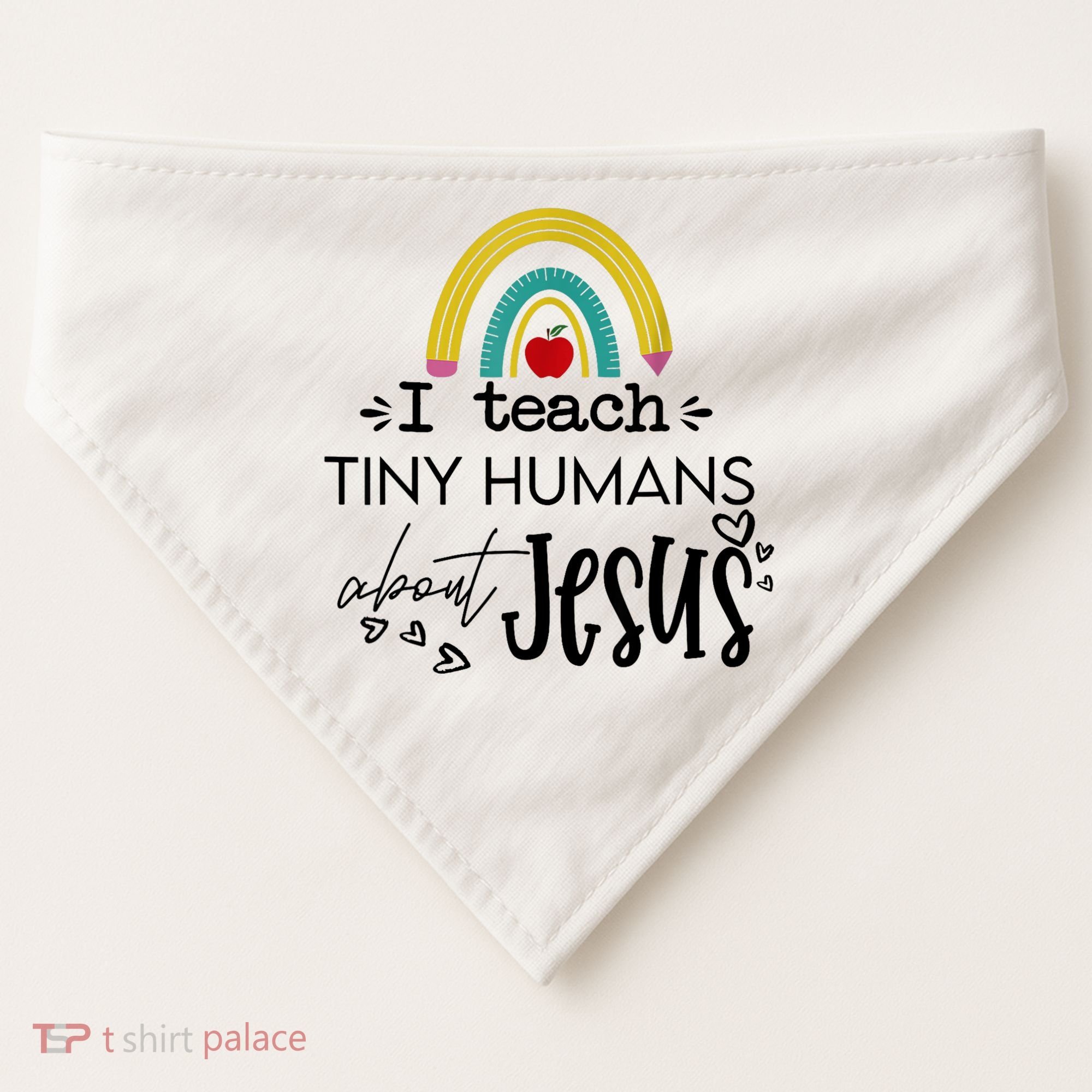 I Teach Tiny Humans About Jesus Sunday School Teacher USA-Made Doggie Bandana