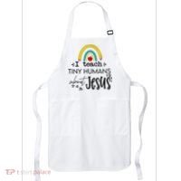 I Teach Tiny Humans About Jesus Sunday School Teacher Apron thumb 0