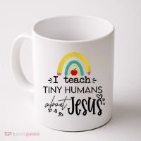 I Teach Tiny Humans About Jesus Sunday School Teacher Coffee Mug thumb 0