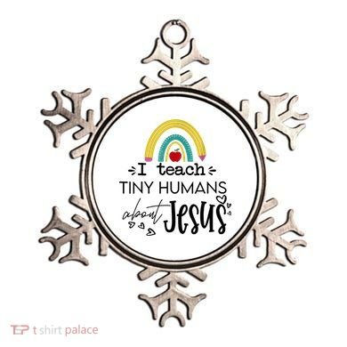 I Teach Tiny Humans About Jesus Sunday School Teacher Ornament