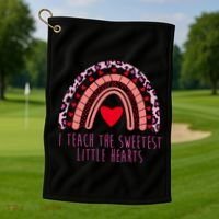 I Teach The Sweetest Little Hearts Golf Towel thumb 1