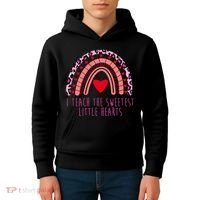I Teach The Sweetest Little Hearts Kids Hoodie thumb 4