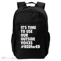 ItS Time To Use Our Outside Voice Red For Ed Backpack thumb 0