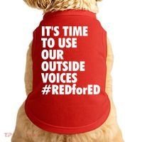 ItS Time To Use Our Outside Voice Red For Ed Doggie Tank thumb 0