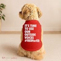 ItS Time To Use Our Outside Voice Red For Ed Doggie Tank thumb 2