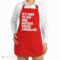 ItS Time To Use Our Outside Voice Red For Ed Apron thumb 2