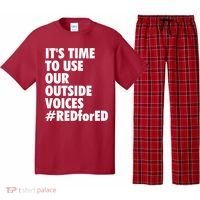 ItS Time To Use Our Outside Voice Red For Ed Pajama Set thumb 0