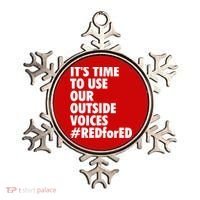 ItS Time To Use Our Outside Voice Red For Ed Ornament thumb 0
