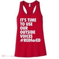ItS Time To Use Our Outside Voice Red For Ed Women's Tank Top thumb 0