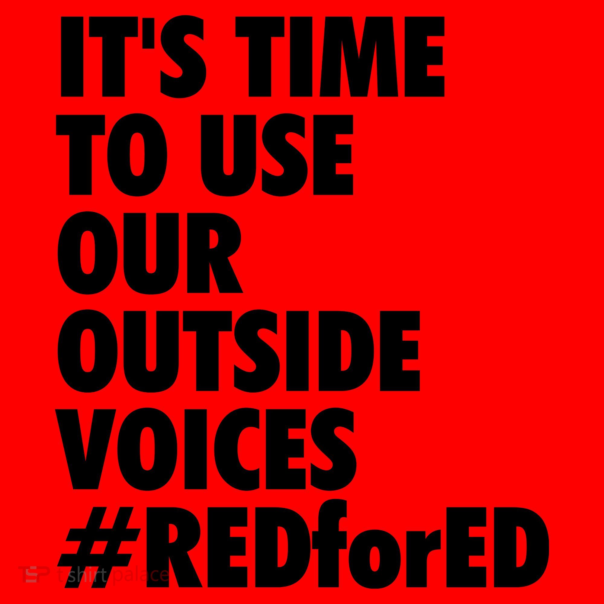 ItS Time To Use Our Outside Voice Red For Ed Santa Hat