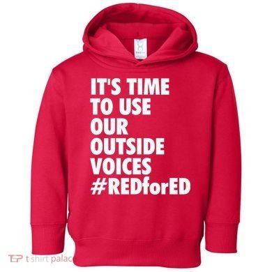 ItS Time To Use Our Outside Voice Red For Ed Toddler Hoodie