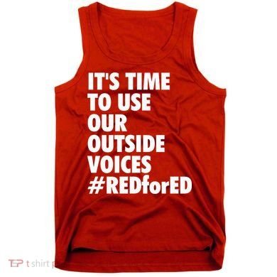 ItS Time To Use Our Outside Voice Red For Ed Tank Top