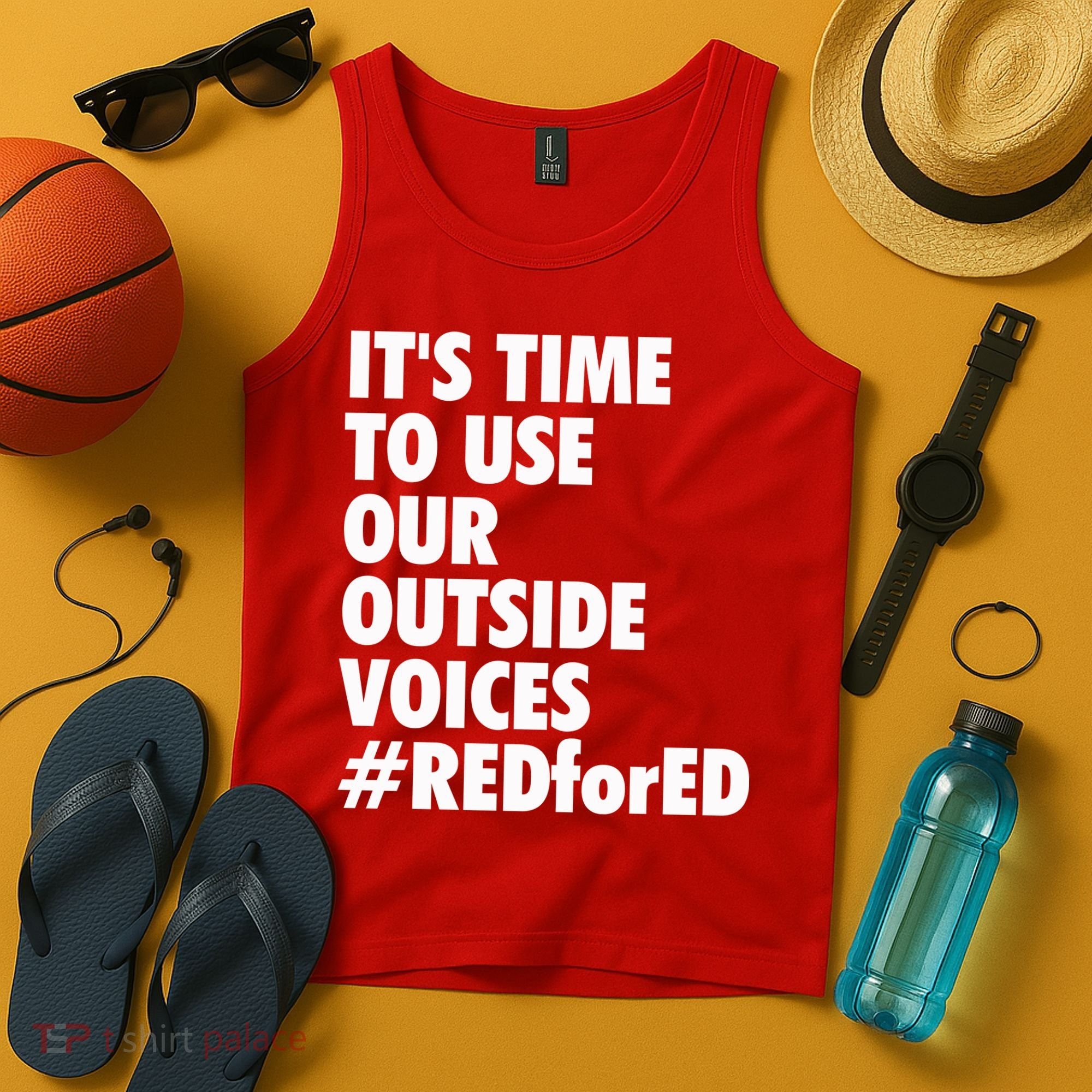 ItS Time To Use Our Outside Voice Red For Ed Tank Top