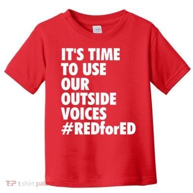 ItS Time To Use Our Outside Voice Red For Ed Toddler T-Shirt