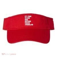 ItS Time To Use Our Outside Voice Red For Ed Visor thumb 0