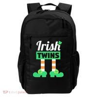 Irish Twins Tee Funny Matching St Patricks Day Twins Backpack thumb 0