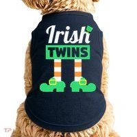 Irish Twins Tee Funny Matching St Patricks Day Twins Doggie Tank thumb 0