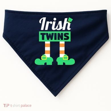 Irish Twins Tee Funny Matching St Patricks Day Twins USA-Made Doggie Bandana