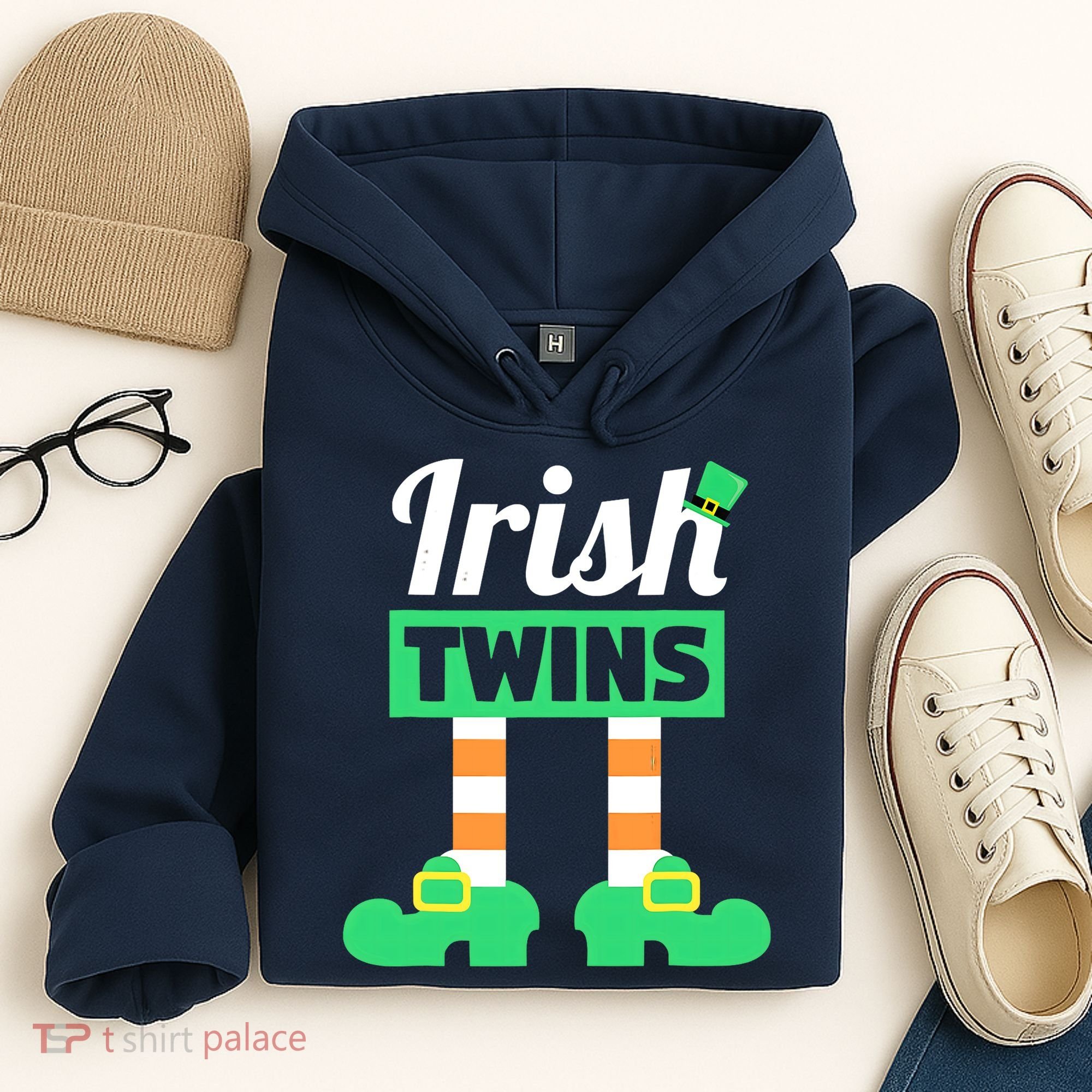 Irish Twins Tee Funny Matching St Patricks Day Twins Hoodie