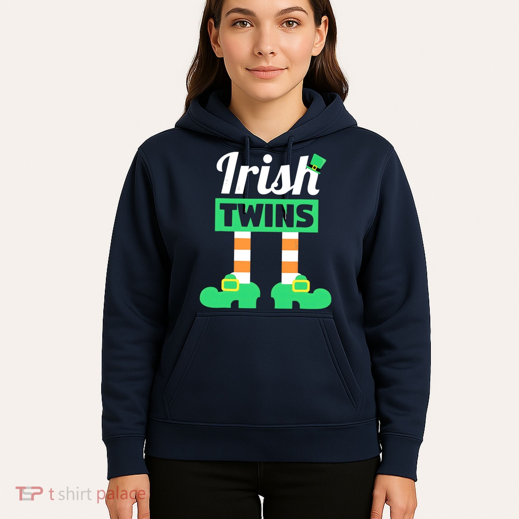 Irish Twins Tee Funny Matching St Patricks Day Twins Hoodie