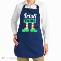 Irish Twins Tee Funny Matching St Patricks Day Twins Apron thumb 2