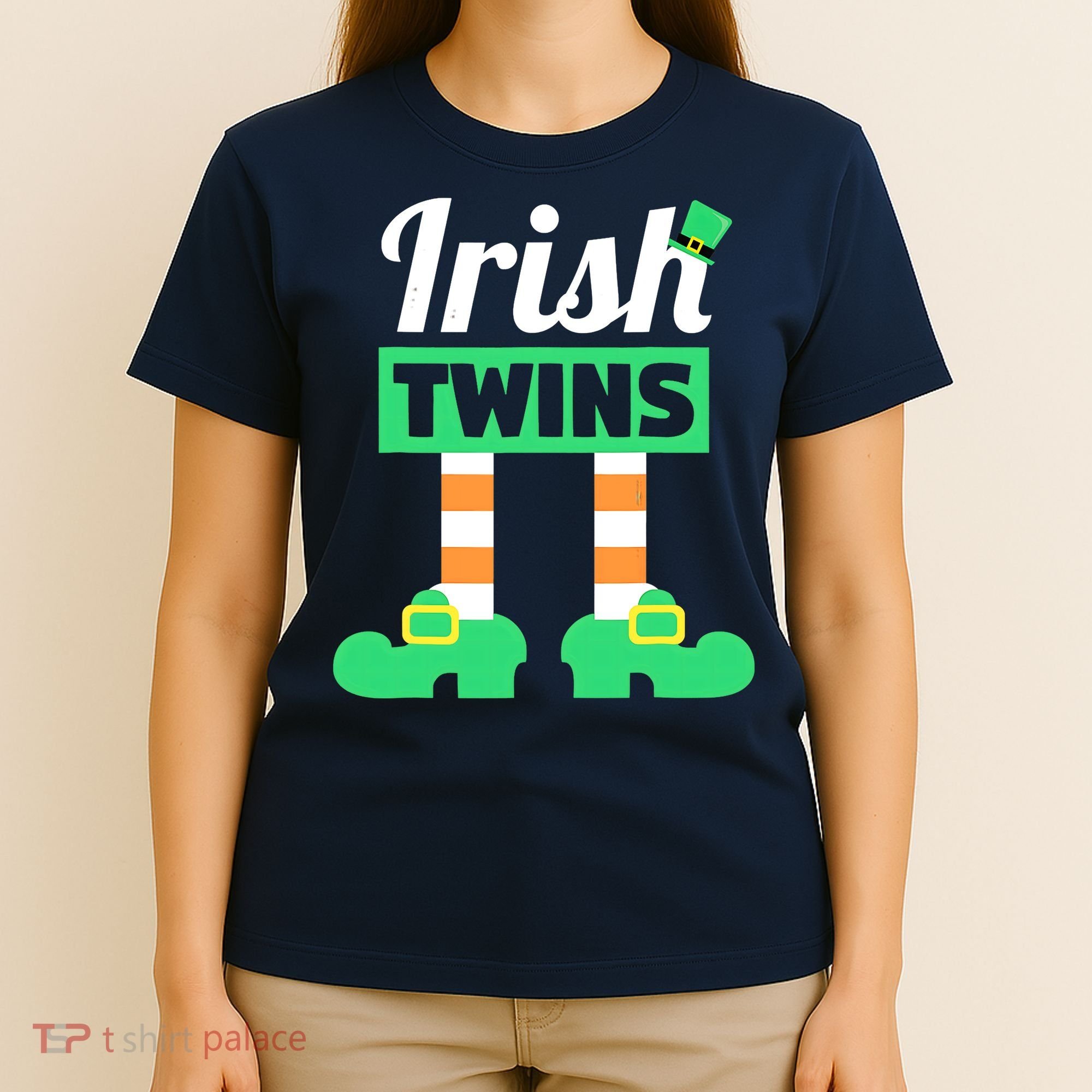 Irish Twins Tee Funny Matching St Patricks Day Twins T-Shirt