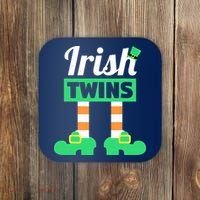 Irish Twins Tee Funny Matching St Patricks Day Twins Coaster thumb 0