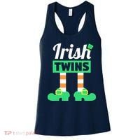 Irish Twins Tee Funny Matching St Patricks Day Twins Women's Tank Top thumb 0