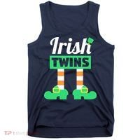 Irish Twins Tee Funny Matching St Patricks Day Twins Tank Top thumb 0