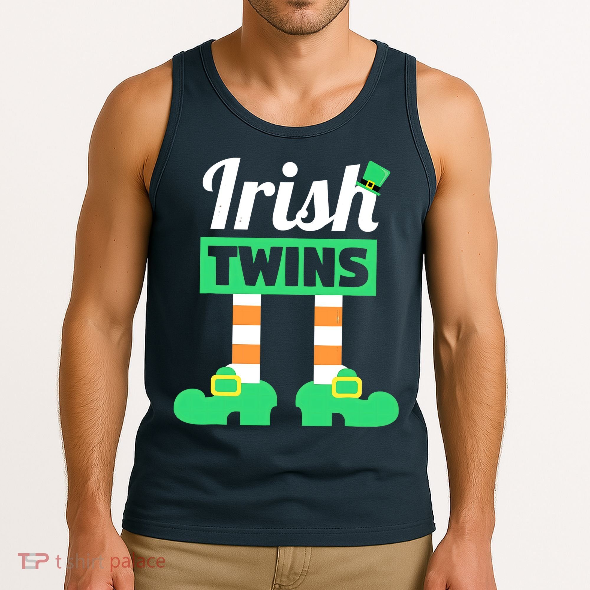 Irish Twins Tee Funny Matching St Patricks Day Twins Tank Top