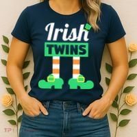 Irish Twins Tee Funny Matching St Patricks Day Twins Women's T-Shirt thumb 2