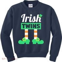 Irish Twins Tee Funny Matching St Patricks Day Twins Kids Sweatshirt thumb 0