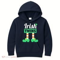 Irish Twins Tee Funny Matching St Patricks Day Twins Kids Hoodie thumb 0