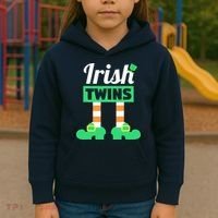 Irish Twins Tee Funny Matching St Patricks Day Twins Kids Hoodie thumb 3